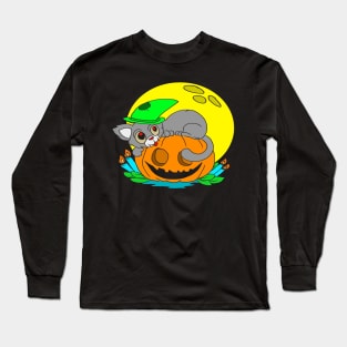Halloween pictures on t-shirt for kids cat Long Sleeve T-Shirt